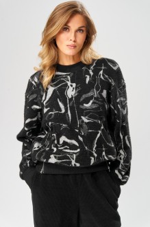 Джемпер (кофта) Laikony L-104 черно-серый #1