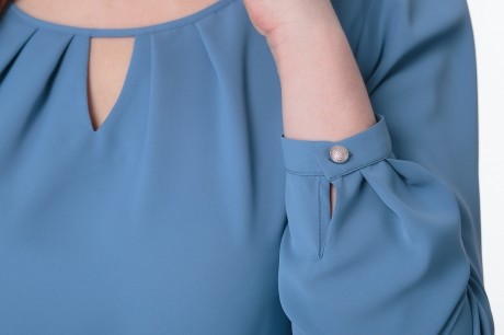 Блузка БелЭкспози 1167 голубой размер 46-54 #4