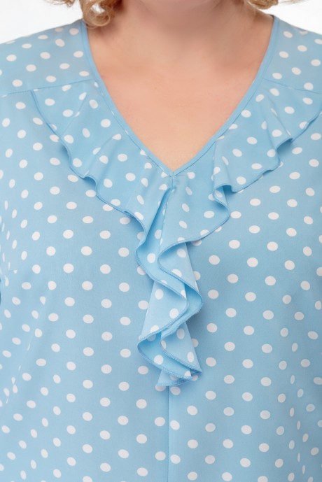 Блузка БелЭкспози 1186 голубой размер 50-58 #4