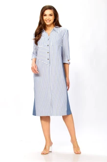 Платье Тэнси 411 синее, полоска