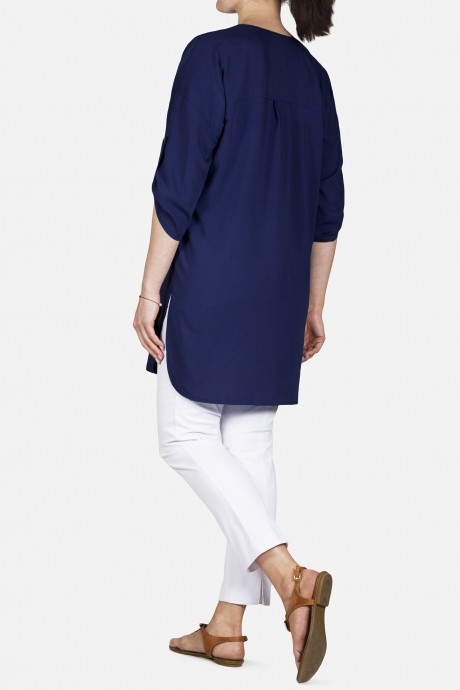 Блузка, туника, рубашка Mirolia 579 темно-синий размер 46-58 #2