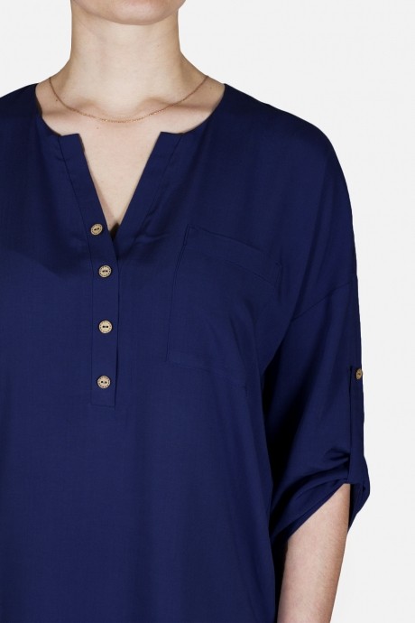 Блузка, туника, рубашка Mirolia 579 темно-синий размер 46-58 #3