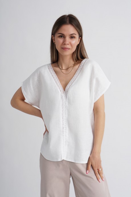 Блузка Mirolia 1173 белый размер 44-56 #2
