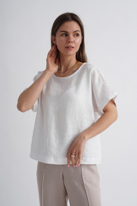 Блузка Mirolia 1175 белый размер 44-56 #2