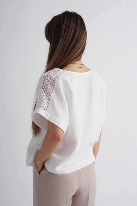 Блузка Mirolia 1175 белый размер 44-56 #4