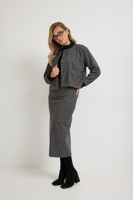 Жакет (пиджак) Mirolia 1273 серая ёлочка размер 46-54 #4