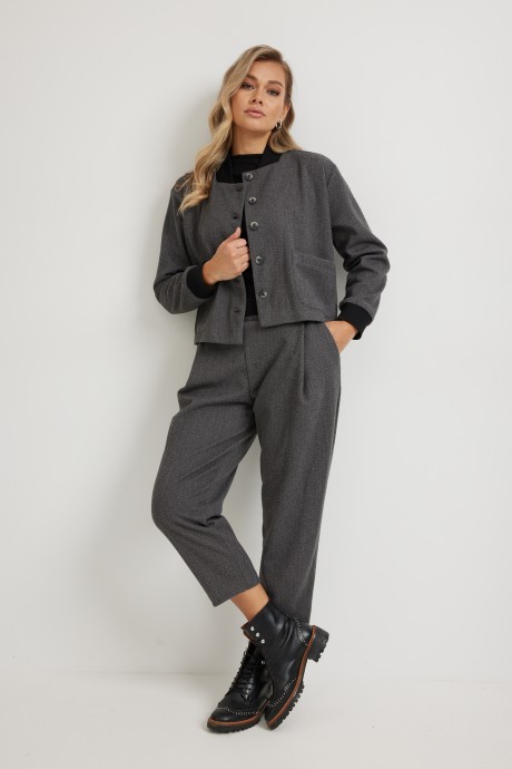 Жакет (пиджак) Mirolia 1273 серая ёлочка размер 46-54 #7