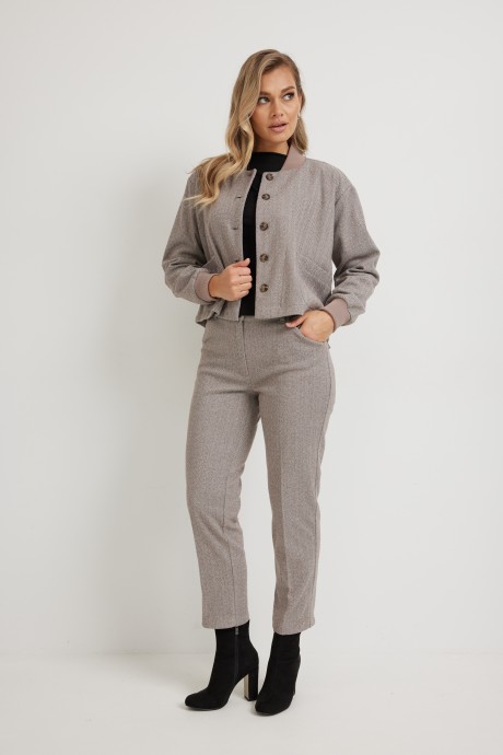 Жакет (пиджак) Mirolia 1273 коричневая ёлочка размер 46-54 #5