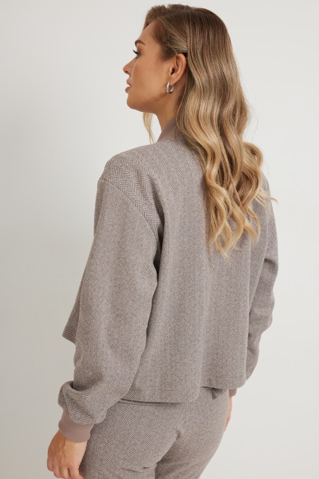 Жакет (пиджак) Mirolia 1273 коричневая ёлочка размер 46-54 #9