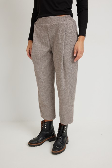 Брюки Mirolia 1275 коричневая ёлочка размер 46-54 #1