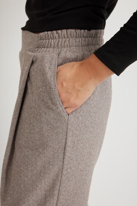 Брюки Mirolia 1275 коричневая ёлочка размер 46-54 #3