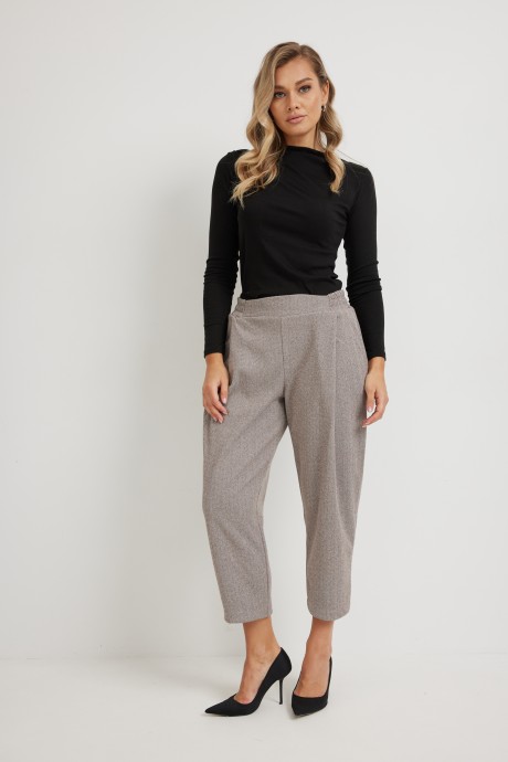 Брюки Mirolia 1275 коричневая ёлочка размер 46-54 #6