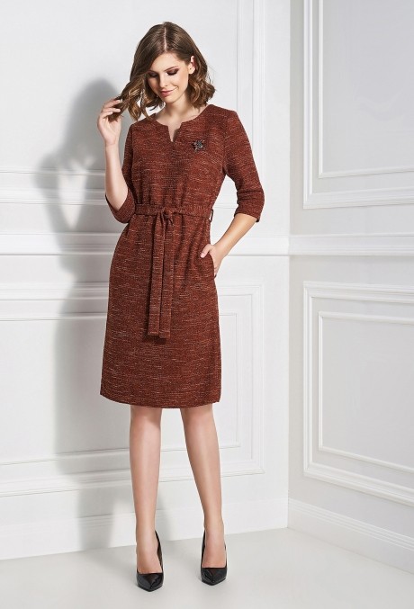 Платье Bazalini 3369 коричневые тона размер 48-56 #1