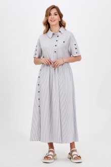 Платье Bazalini 5026 белый, полоска