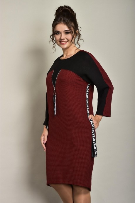 Платье SolomeaLux 512 бордовый размер 50-60 #1