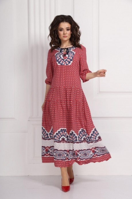 Платье SolomeaLux 593 красный размер 48-58 #1