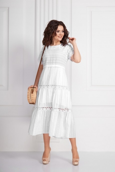 Платье SolomeaLux 586 _2 белый размер 50-58 #1
