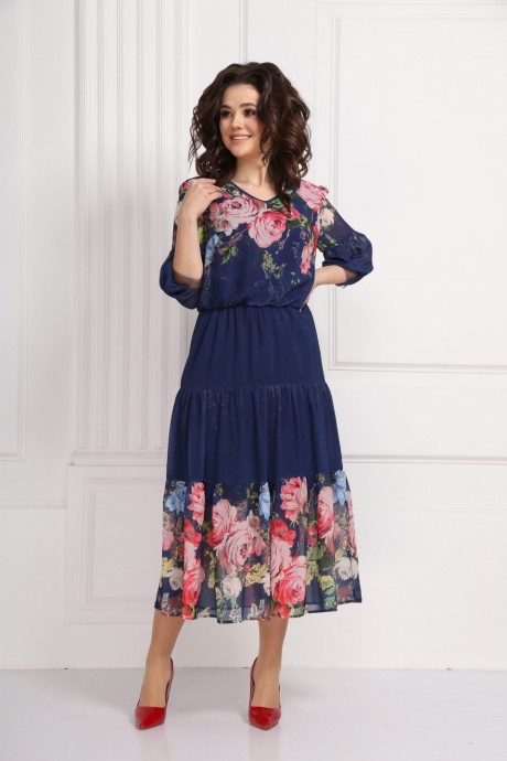 Платье SolomeaLux 562 синий размер 48-54 #1