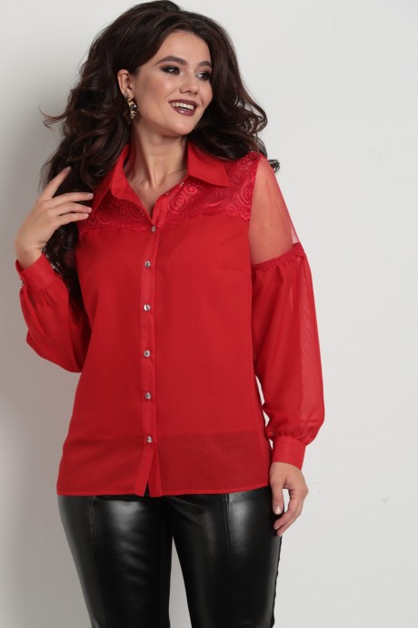 Блузка SolomeaLux 742 _1 красный размер 48-58 #1