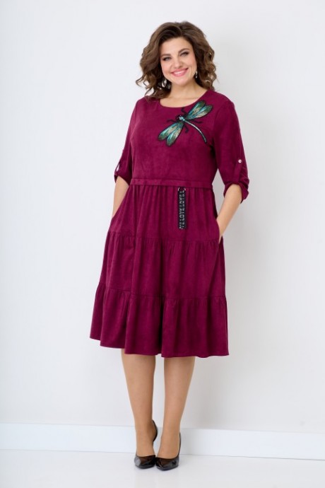 Платье SolomeaLux 551А спелая вишня размер 48-52 #2