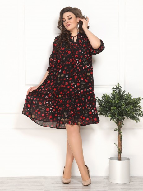 Платье SolomeaLux 800 _1 чёрный с красным размер 48-58 #1
