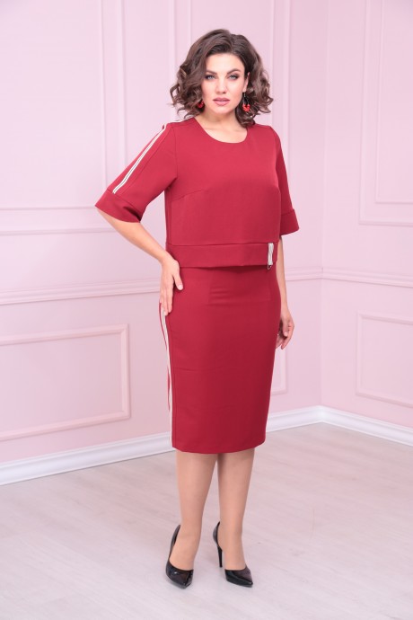 Платье SolomeaLux 870 красный размер 48-58 #1