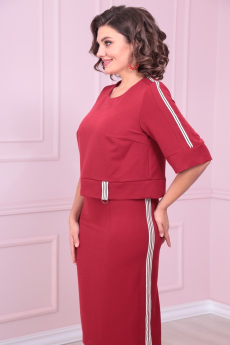 Платье SolomeaLux 870 красный размер 48-58 #2