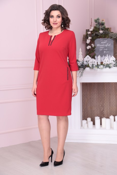 Платье SolomeaLux 885 красный размер 48-58 #1