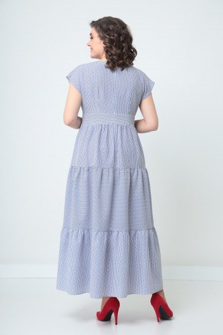 Платье SolomeaLux 916 сине-белая полоска размер 48-58 #4