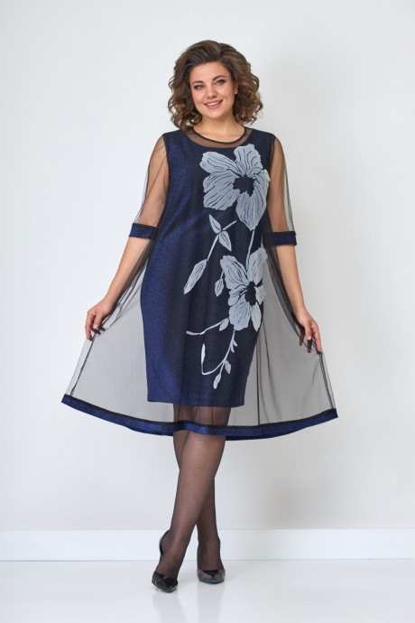 Вечернее платье SolomeaLux 663А синий размер 50-60 #2