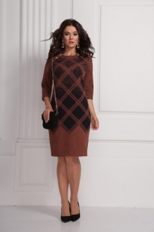 Платье SolomeaLux 945 коричневый #1