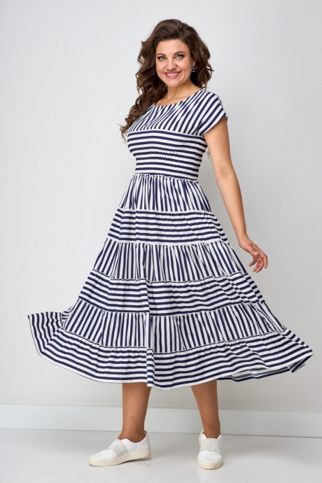 Платье SolomeaLux 702A сине-белый размер 48-58 #1