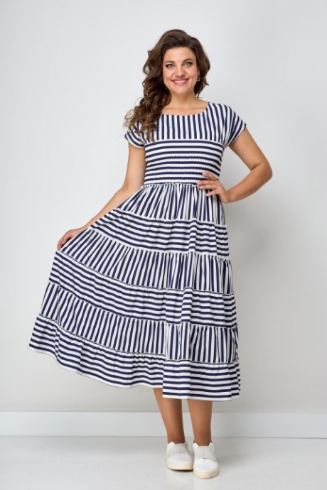 Платье SolomeaLux 702A сине-белый размер 48-58 #2