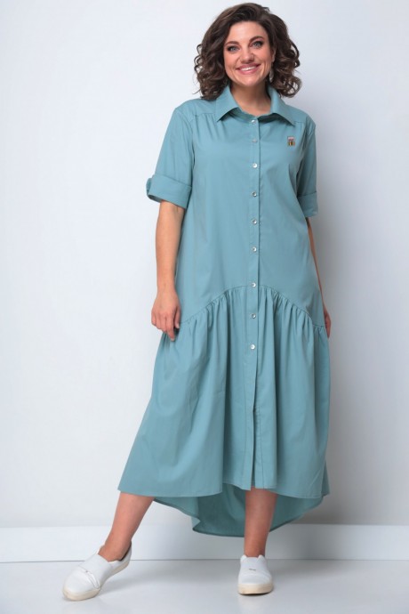 Платье SolomeaLux 926В мятный размер 48-58 #1