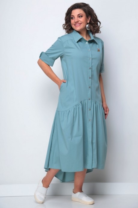 Платье SolomeaLux 926В мятный размер 48-58 #2