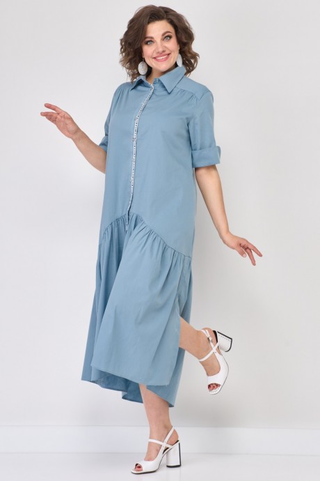 Платье SolomeaLux 812B голубой размер 48-58 #2