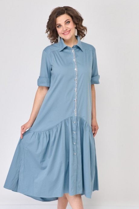 Платье SolomeaLux 812B голубой размер 48-58 #3
