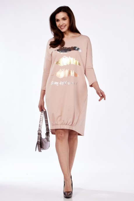 Платье SolomeaLux 940 пыльный розовый размер 50-58 #3