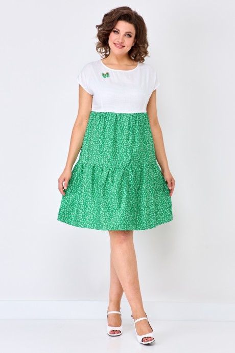 Платье SolomeaLux 927 белый, зеленый размер 48-58 #3