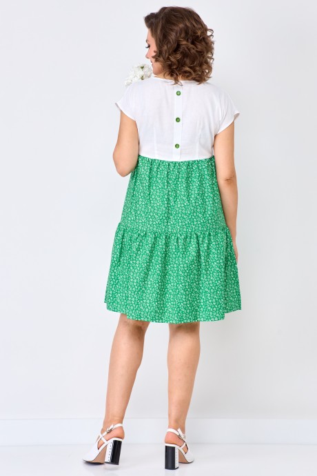 Платье SolomeaLux 927 белый, зеленый размер 48-58 #8