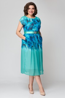 Платье SolomeaLux 959А бирюзово-голубой #1