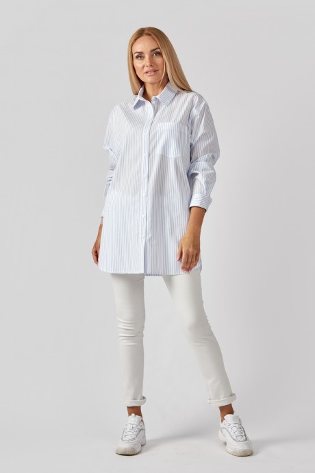 Рубашка Azzara 1006П бело-голубая полоска размер 42-52 #3