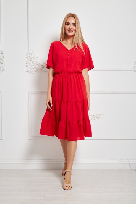 Платье Azzara 919К красный размер 48-58 #2