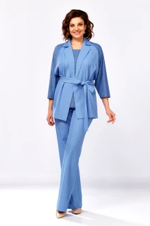 Брючный костюм Azzara 10029 тройка голубой