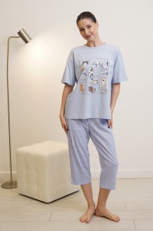 Пижама Купалинка 42700G голубой клетка