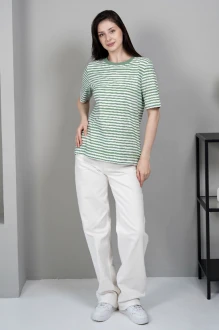 Футболка Купалинка 648162 бежево-зеленая