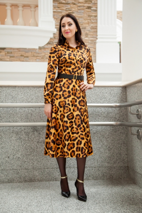 Платье  607 с леопардовым принтом размер 44-50 #1