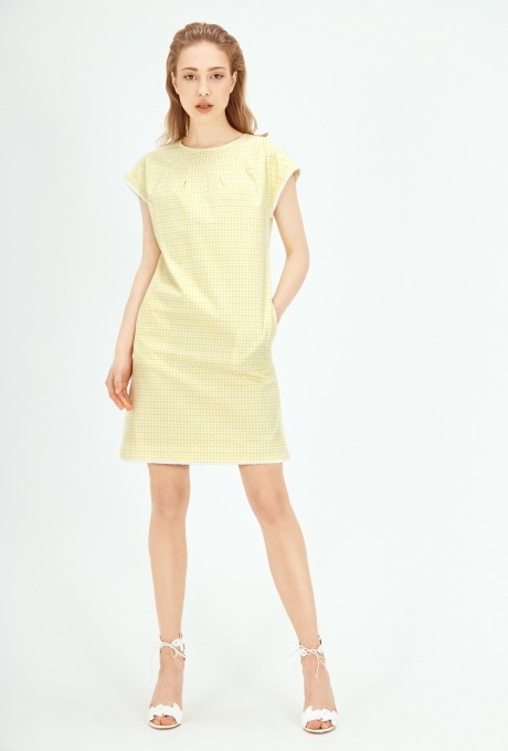 Платье Colors of PAPAYA 1145 желтый+белый принт размер 42-46 #1