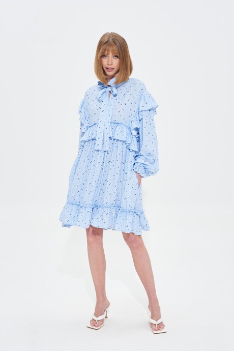 Платье MIXAN 5052 one size голубой размер 42-48 #1