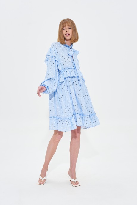 Платье MIXAN 5052 one size голубой размер 42-48 #3